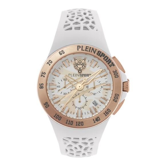 Plein Sport Thunderstorm Chrono Silicone Watch Rose Gold Mens - Picture 1 of 6